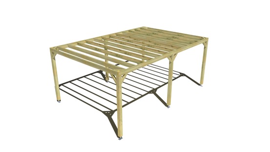 Pergola bois • 6m x 4m • indépendante • sens profondeur • livraison comprise