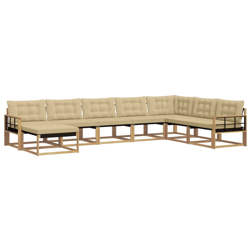 Ensemble de canapés d'extérieur 8 pc blanc et beige
