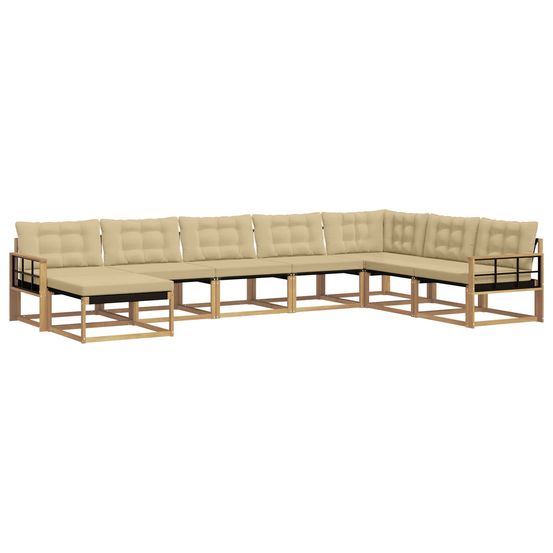 Ensemble de canapés d'extérieur 8 pc blanc et beige