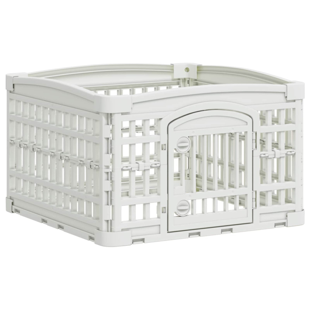 Parc pour chien à 4 panneaux blanc 63 x 63 x 40 cm plastique