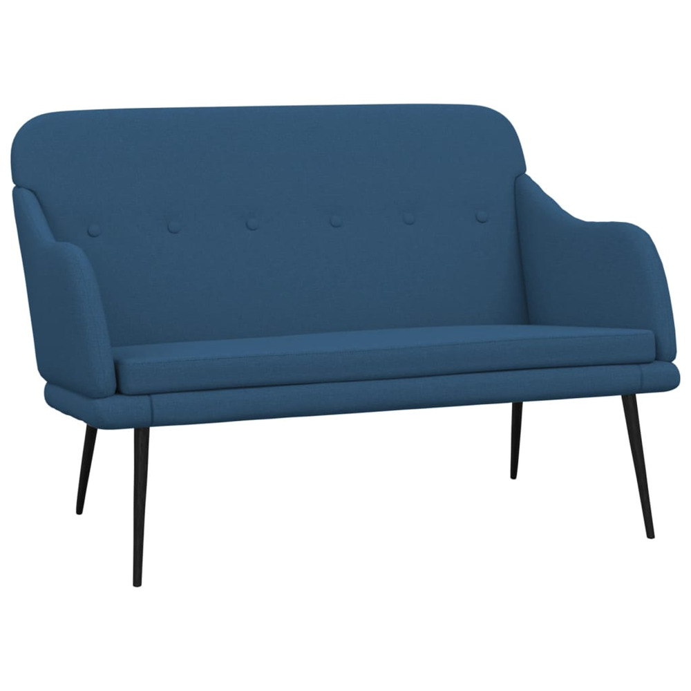 Banc bleu 110x76x80 cm tissu