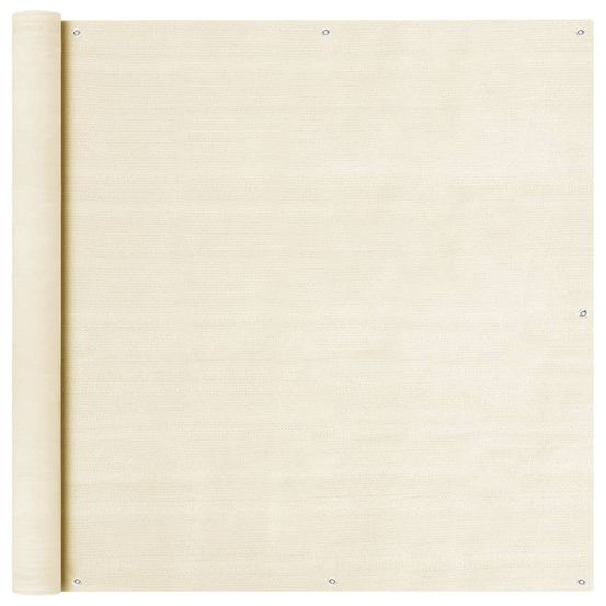 Écran de balcon crème 120x400 cm pehd