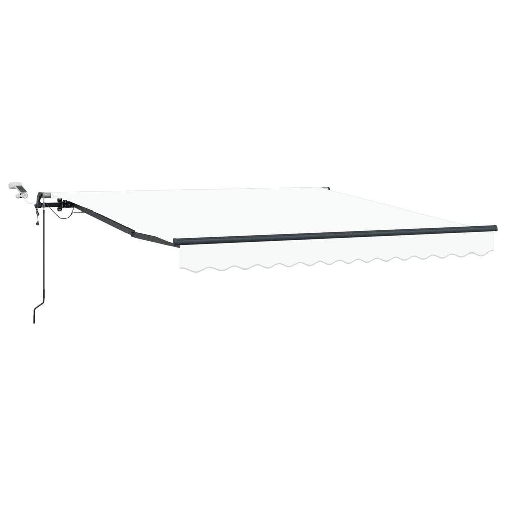 Auvent rétractable blanc 350 x 250 cm polyester