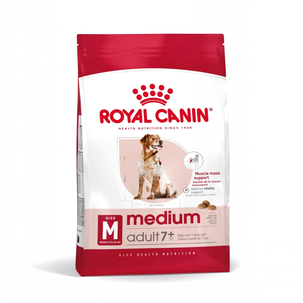 Croquettes chien taille moyenne + de 7ans Medium Adult +7 15kg