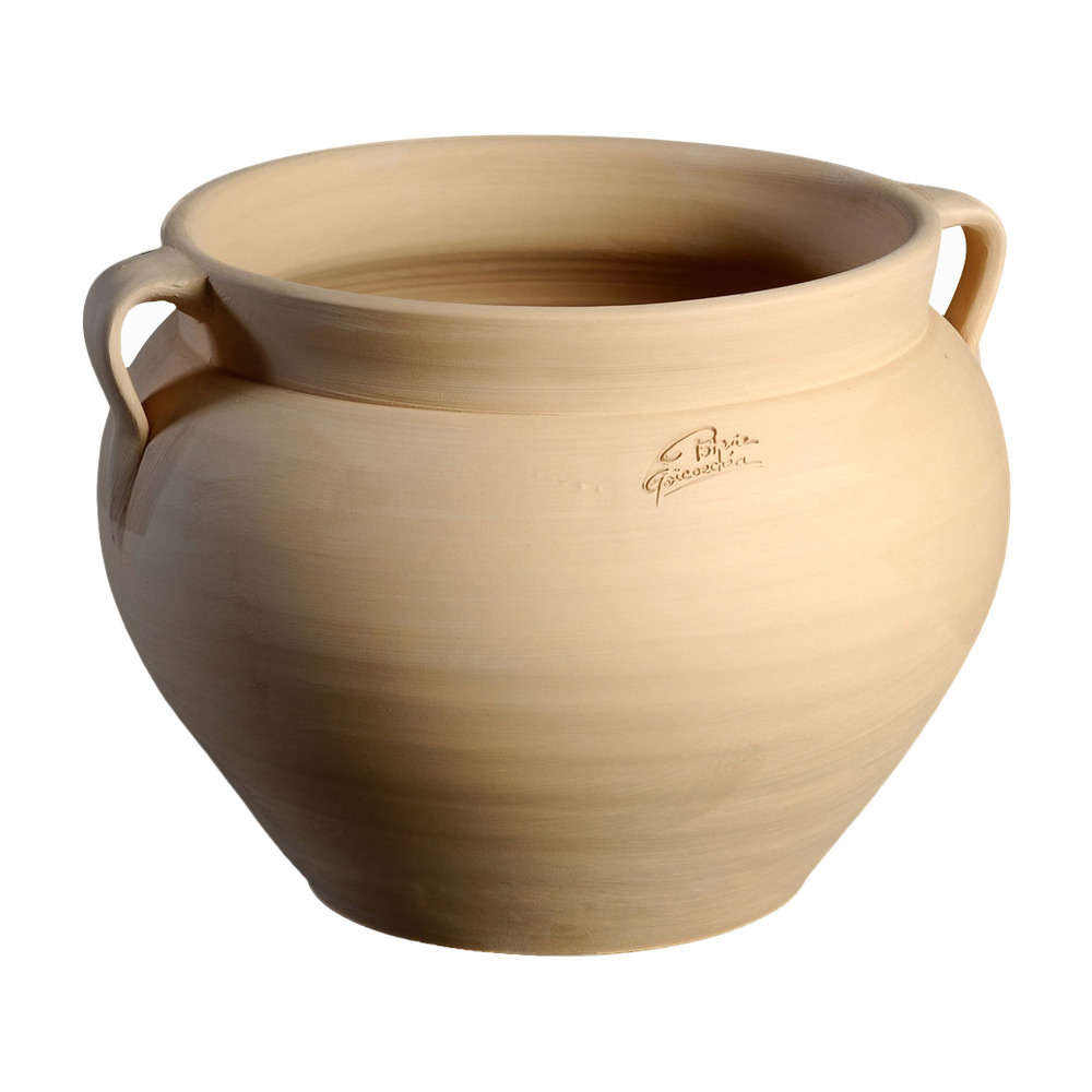 Boule avec 2 anses en terre cuite Ø 23 x H. 21cm