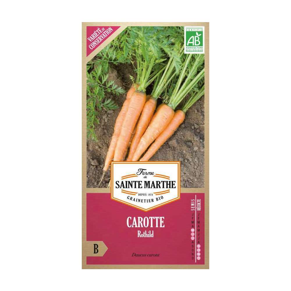Graines de carotte Potagère Rothild'Bio en sachet