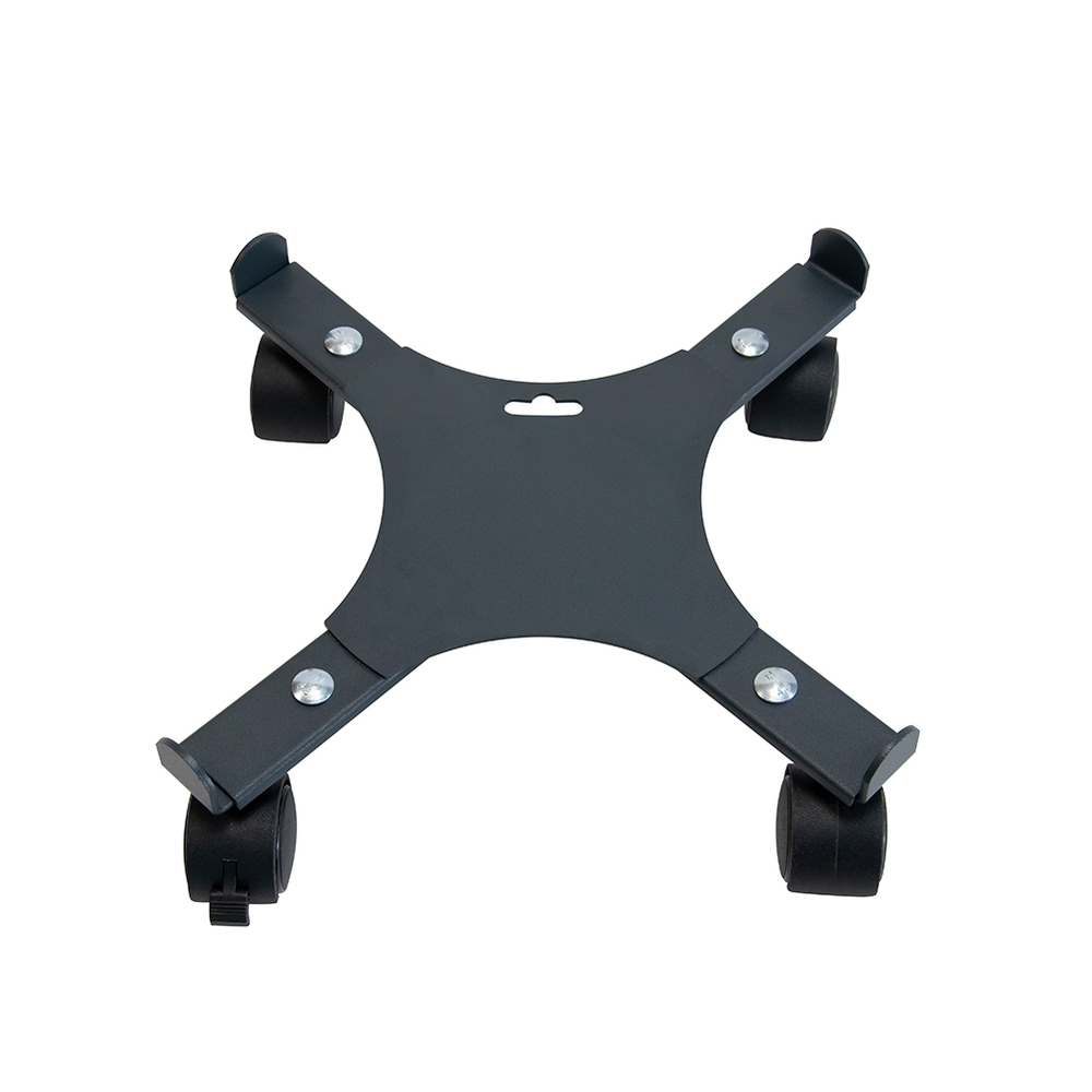 Support poterie extensible avec 4 roulettes, métal anthracite 34-51cm