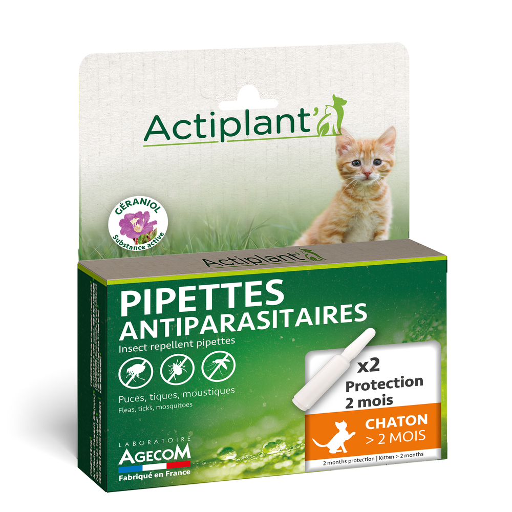 Pipette antiparasitaire chaton eco spot n°0 essentiel 2x0,6ml