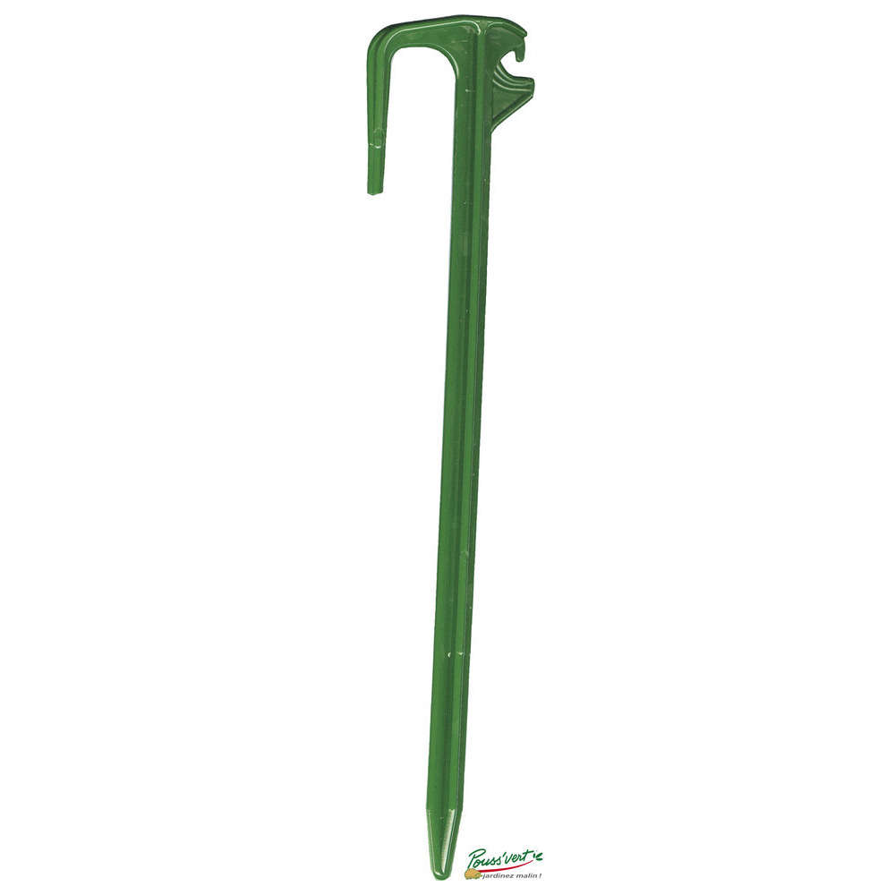 Piquets tunnel x10 en plastique vert Long. 25 cm. Origine FR