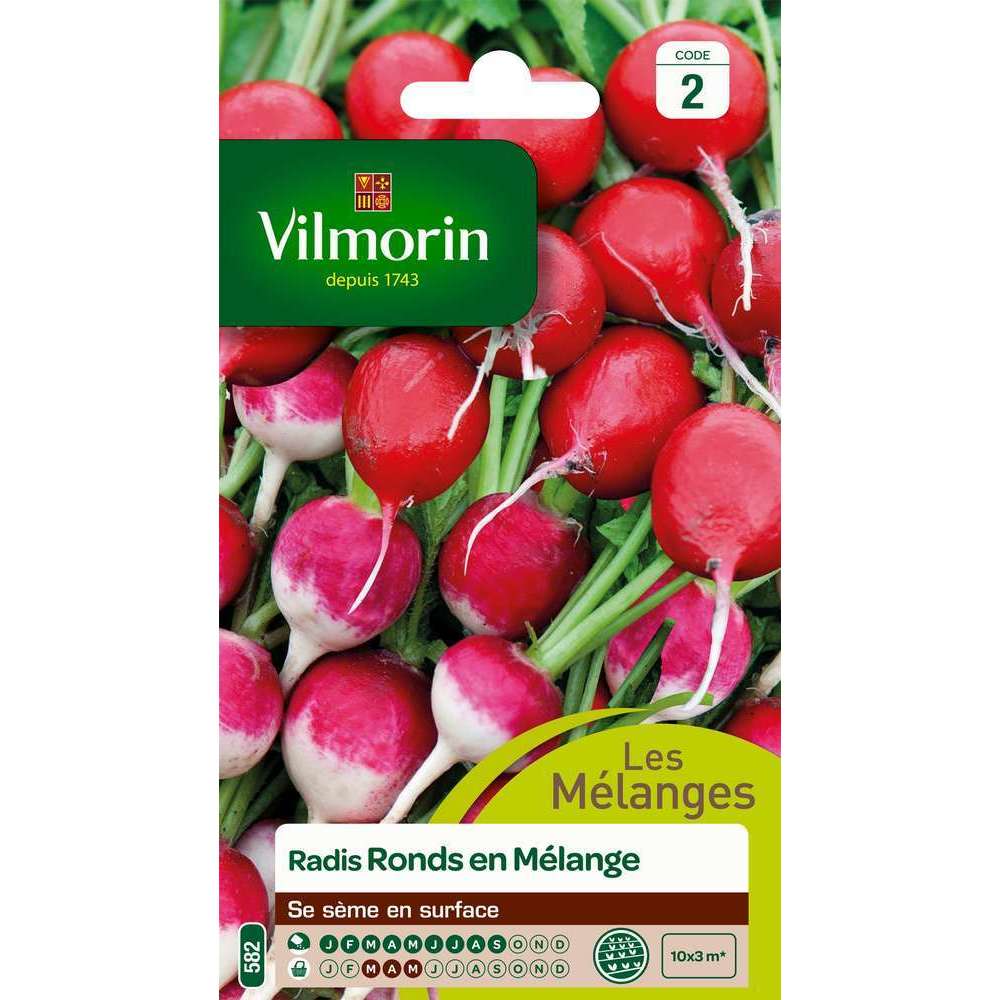 Graines de radis rond'en melange en sachet