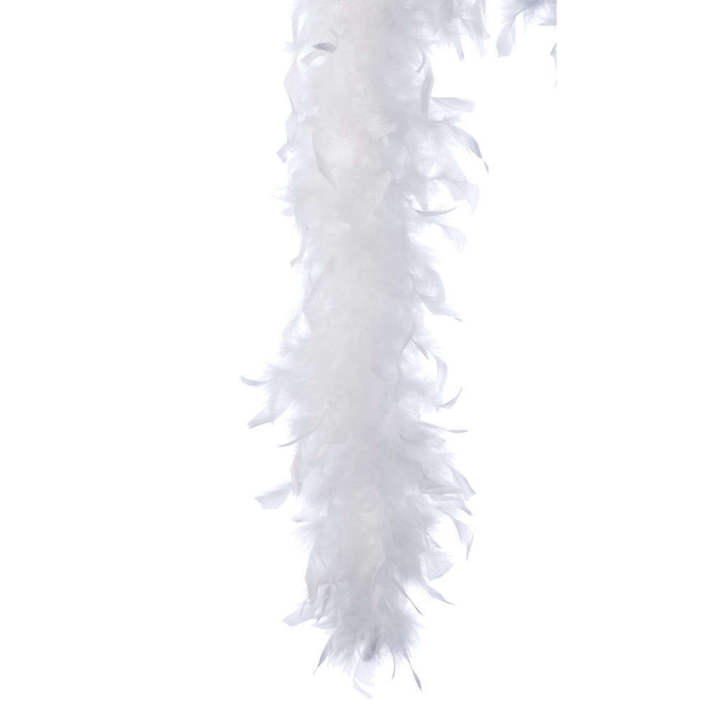 Guirlande de Noël intérieure en plume blanche pour sapin 184 cm