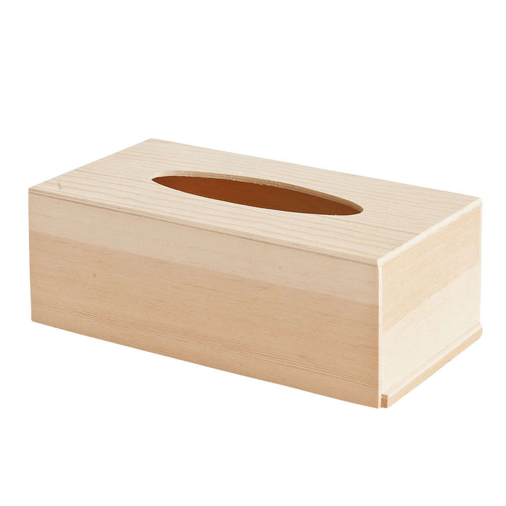 Boîte à mouchoir en bois à décorer - Carrée 13 cm - Boite à