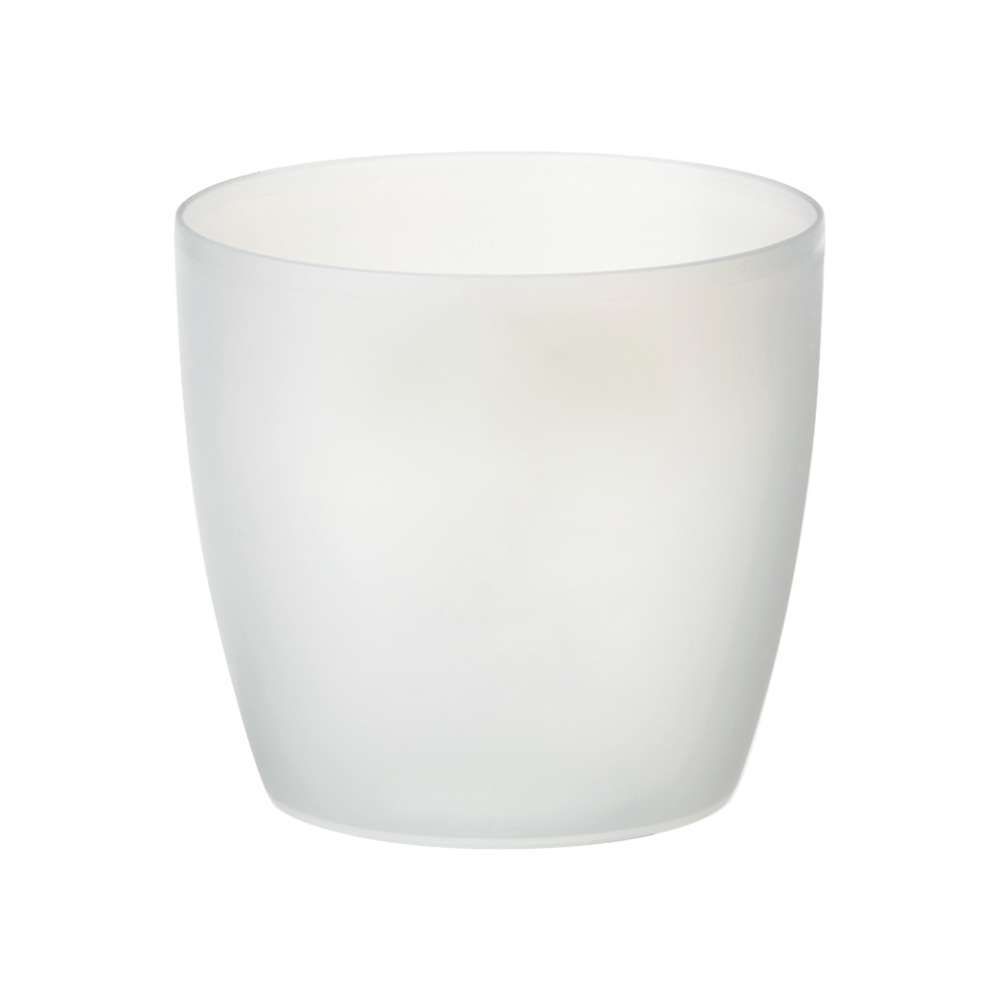 Cache-pot Brussels Orchidées en plastique injecté, blanc Ø 16 cm