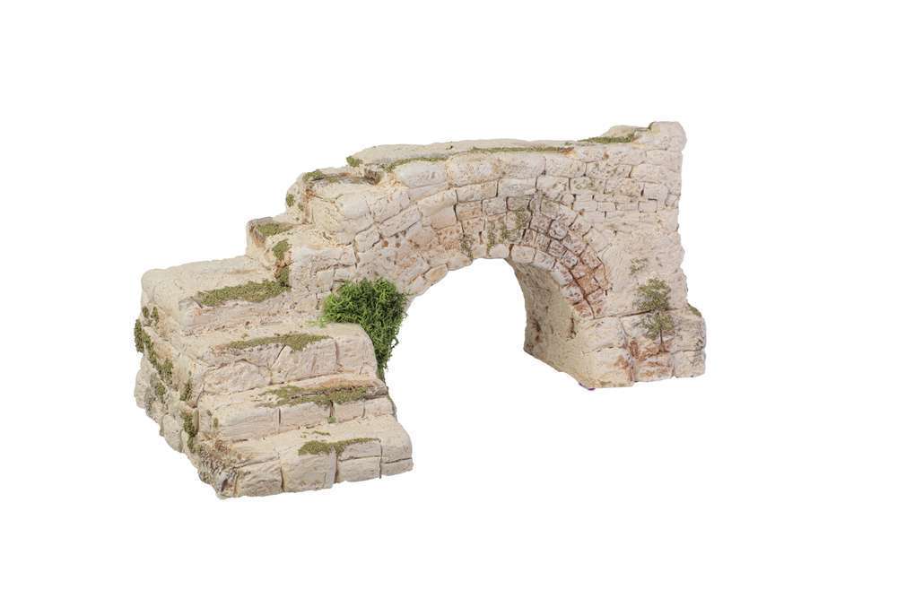 Pont avec un escalier pour décor de crèches