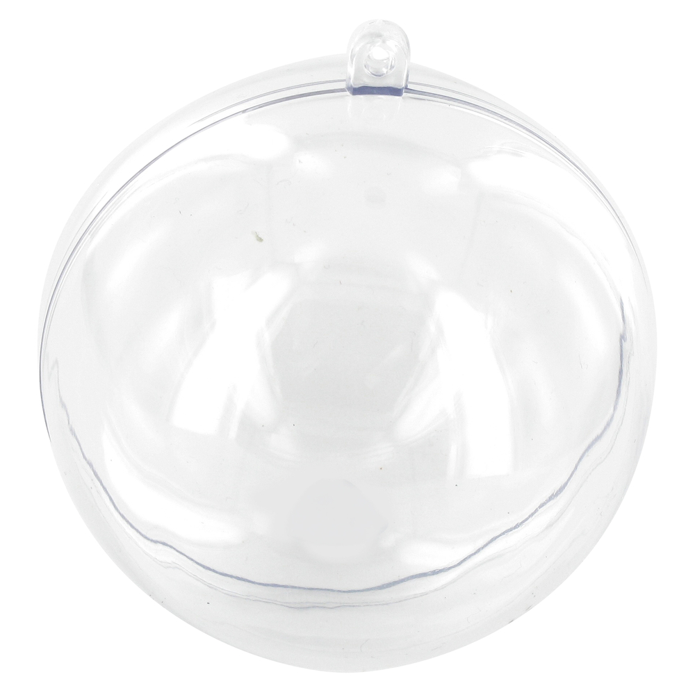 Boule plastique transparent 8 cm