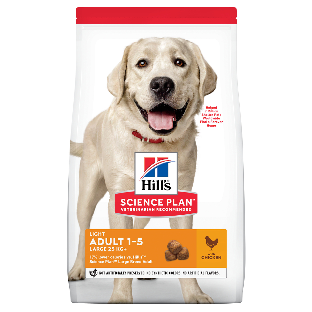 Croquettes chien adulte de grande taille en surpoids au poulet - 12 kg