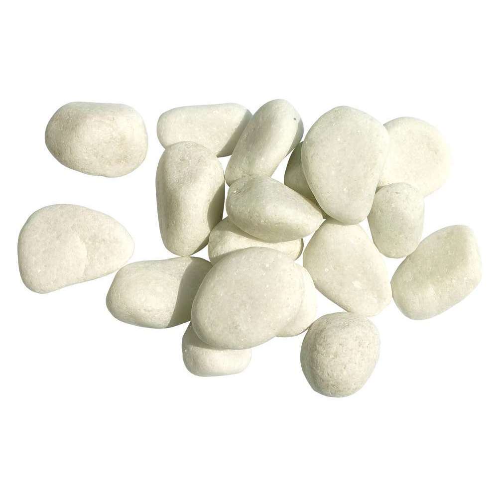 Gravier roulé de marbre 15/25mm, blanc - 10kg