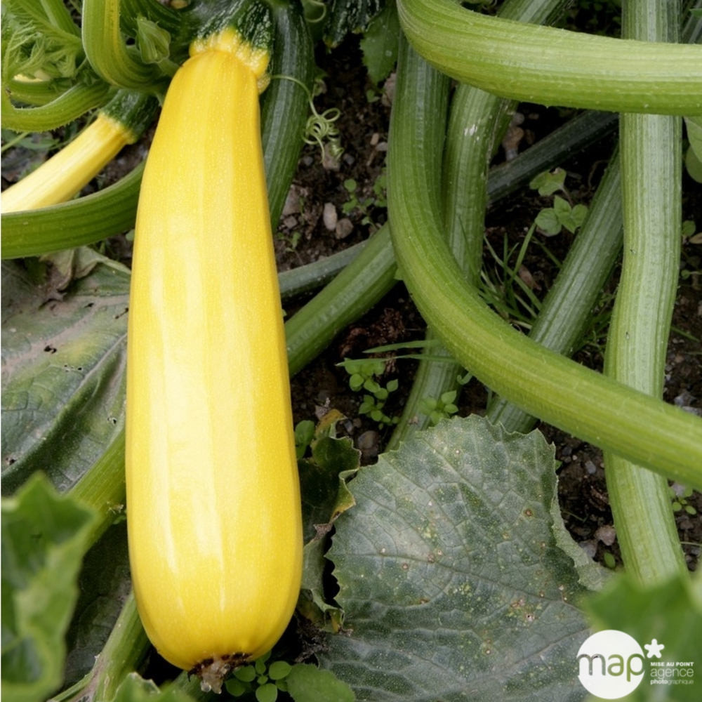 Plant de courgette jaune 'Sebring' F1 : pot de 0,5 litre