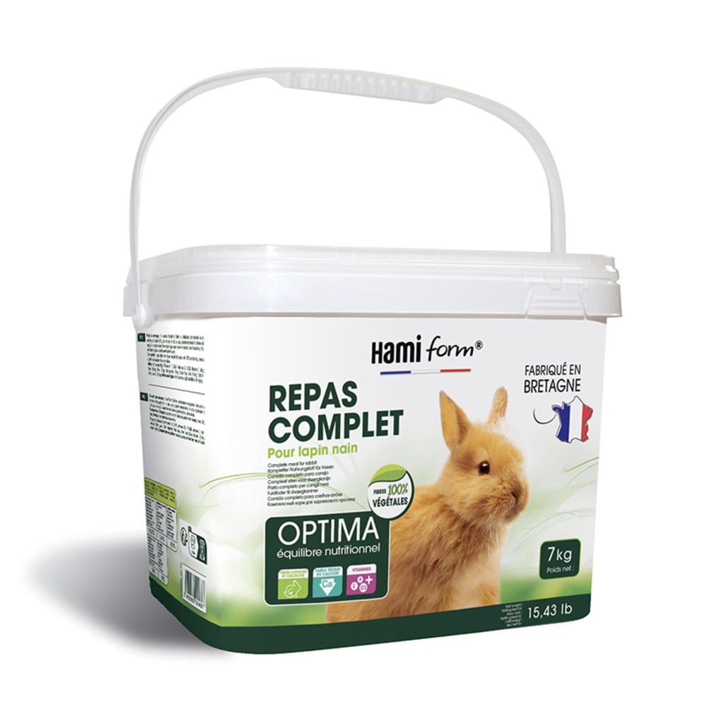 Repas complet lapin nain- seau de 7kg