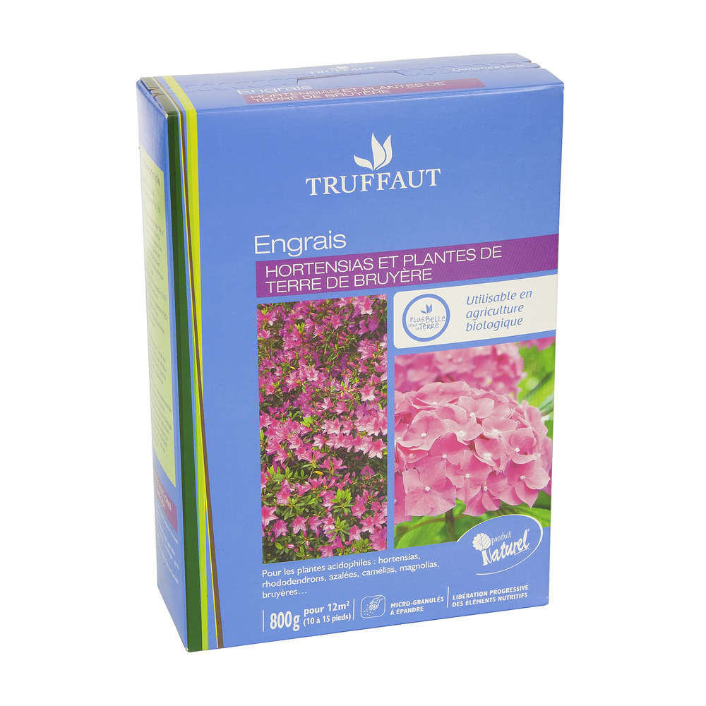 Engrais Hortensias et plantes de Terre de Bruyère : 800g