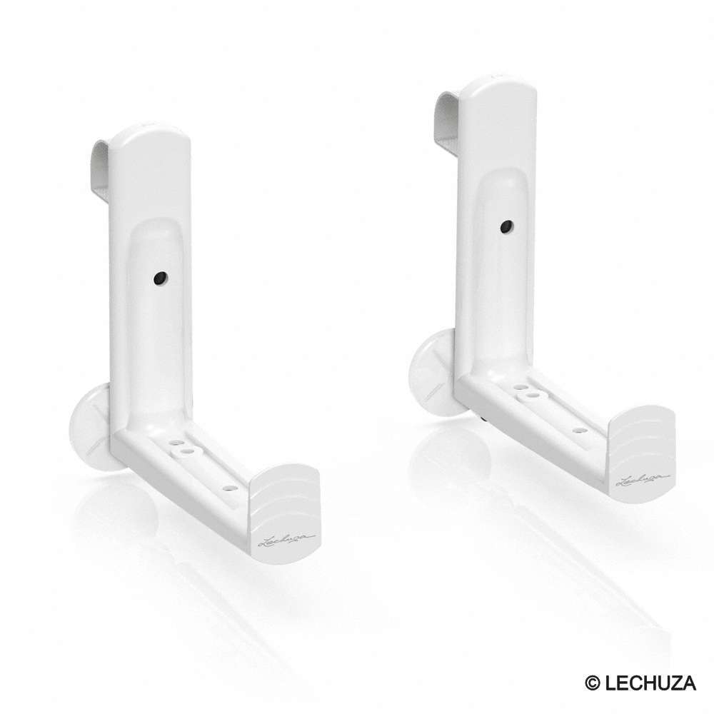 Supports pour balconnière x2 en polypropylène, blanc