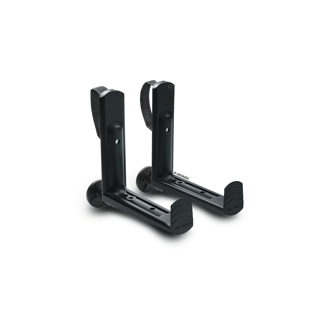 Supports pour balconnière x2 en polypropylène, noir