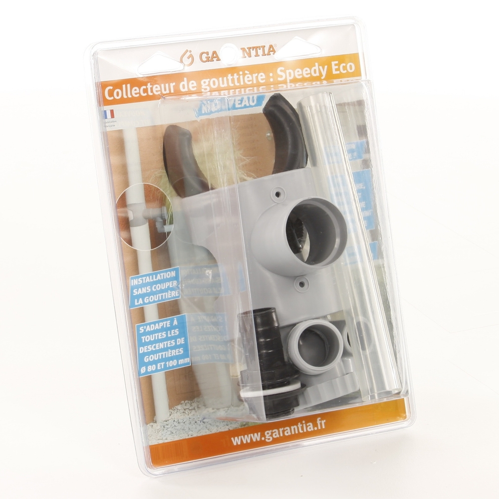 Collecteur de gouttière Speedy Eco : pose sans couper la gout. , gris
