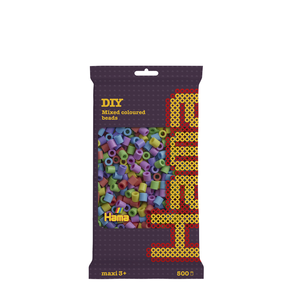 Sachet 500 perles Maxi: Pastel