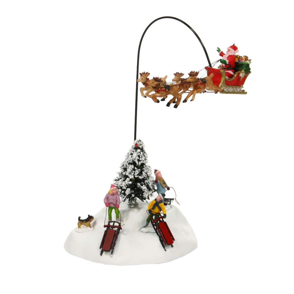 Père Noël dans les airs Look, there is Santa ! + adaptateur 4,5V