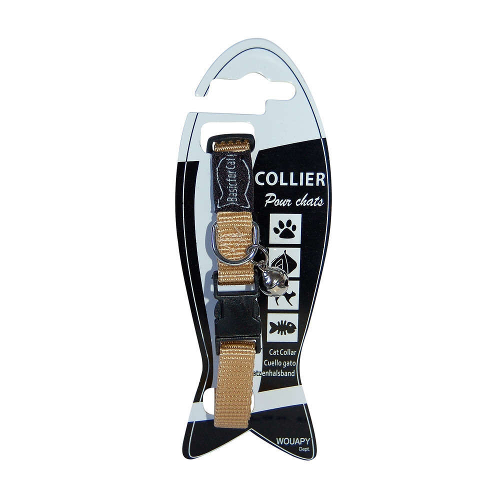 Collier chat Basic Line : Nylon, Beige