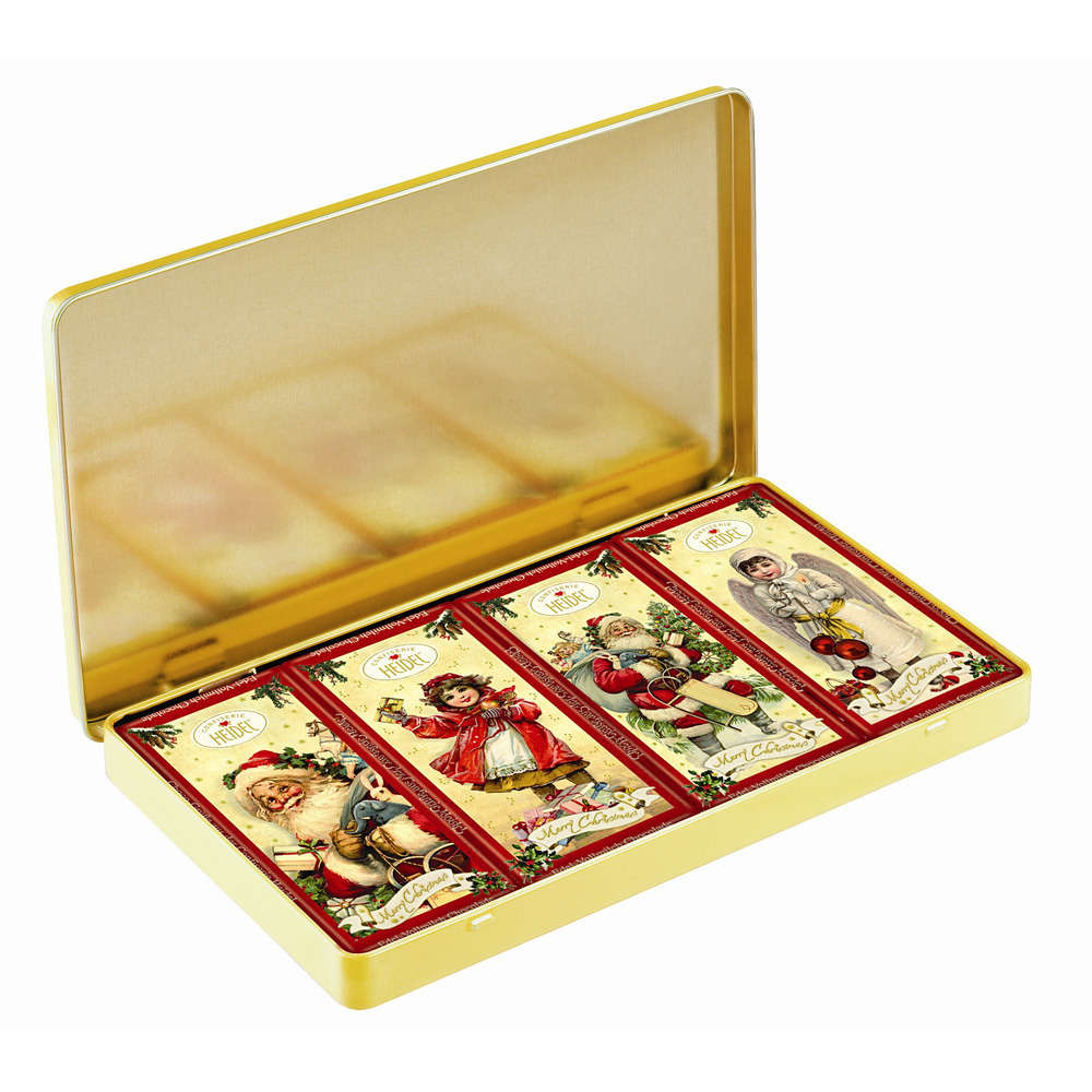 Tablettes chocolat x4 dans boîte décorative Nostalgie de Noël , 30g