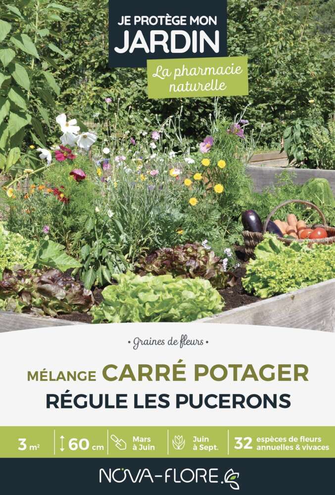 Prairies fleuries : carré potager j'attire les auxiliaires - 3m²