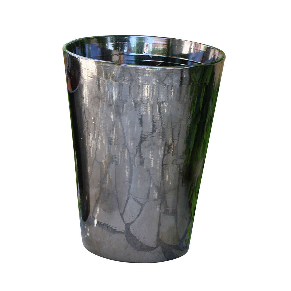 Pot d'intérieur Sydney en terre cuite, coloris Inox Ø 25 x H. 29 cm