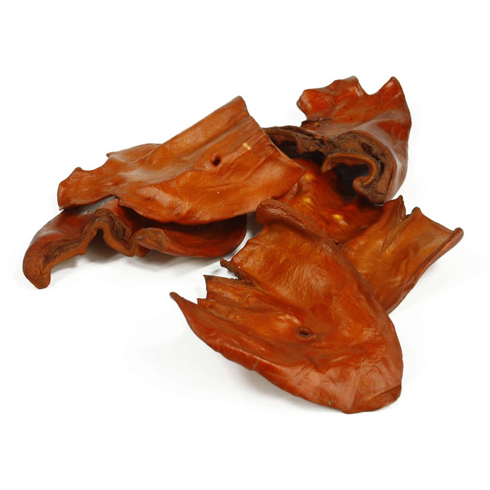 Oreilles De Bœuf Naturelles Pour Chiens - 100% Oreille De Bœuf Séchée, Faible En Graisses, Dur à Mâcher - Lot De 5