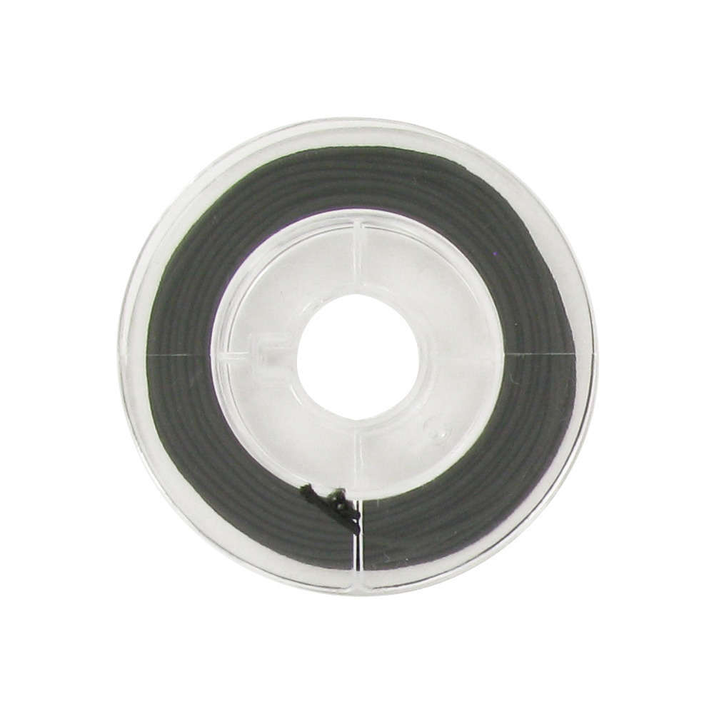 Bobine 5m/1mm de fil élastique gainé, noir