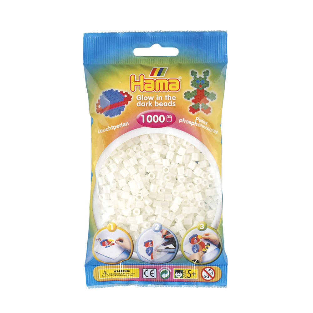 Sachet 1000 perles Midi: phosphorescente