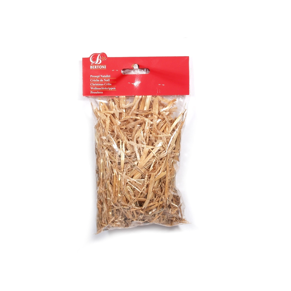 Décoration pour paysage de Noël : Paille hachée 50 gr en sachet