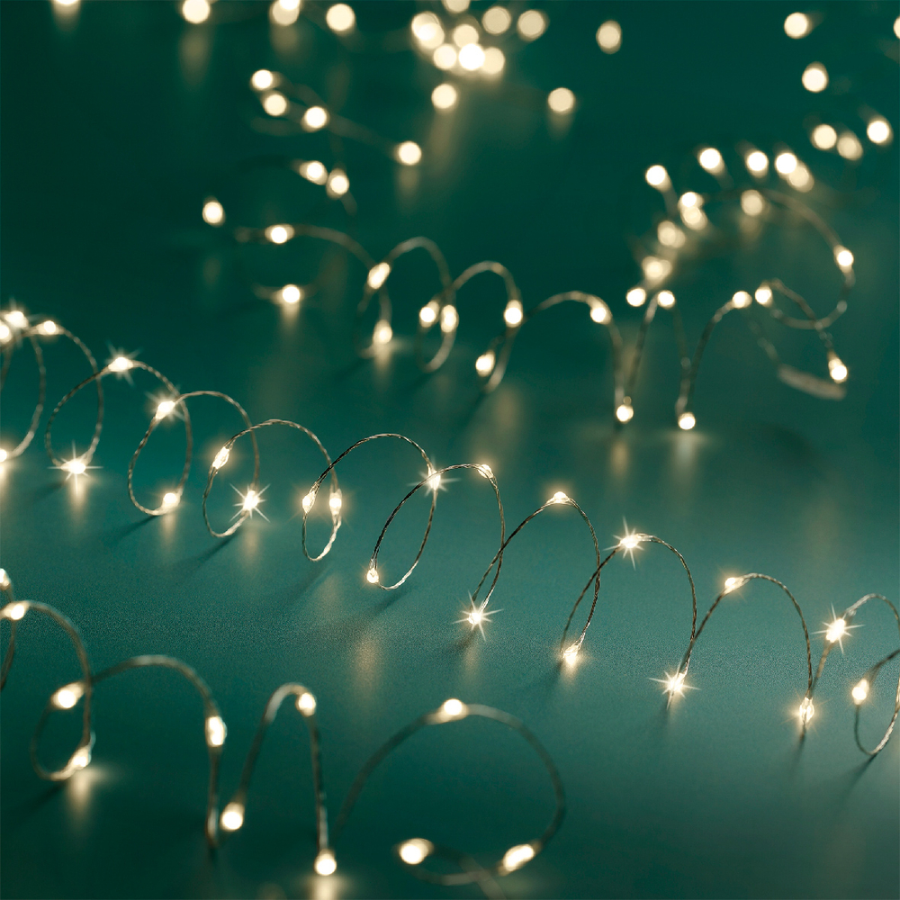 Guirlande lumineuse animée 240 micro-led, blanc chaud - 12m