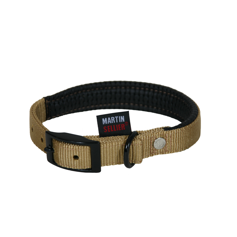 Collier droit confort largeur 2cm et longueur 45cm beige