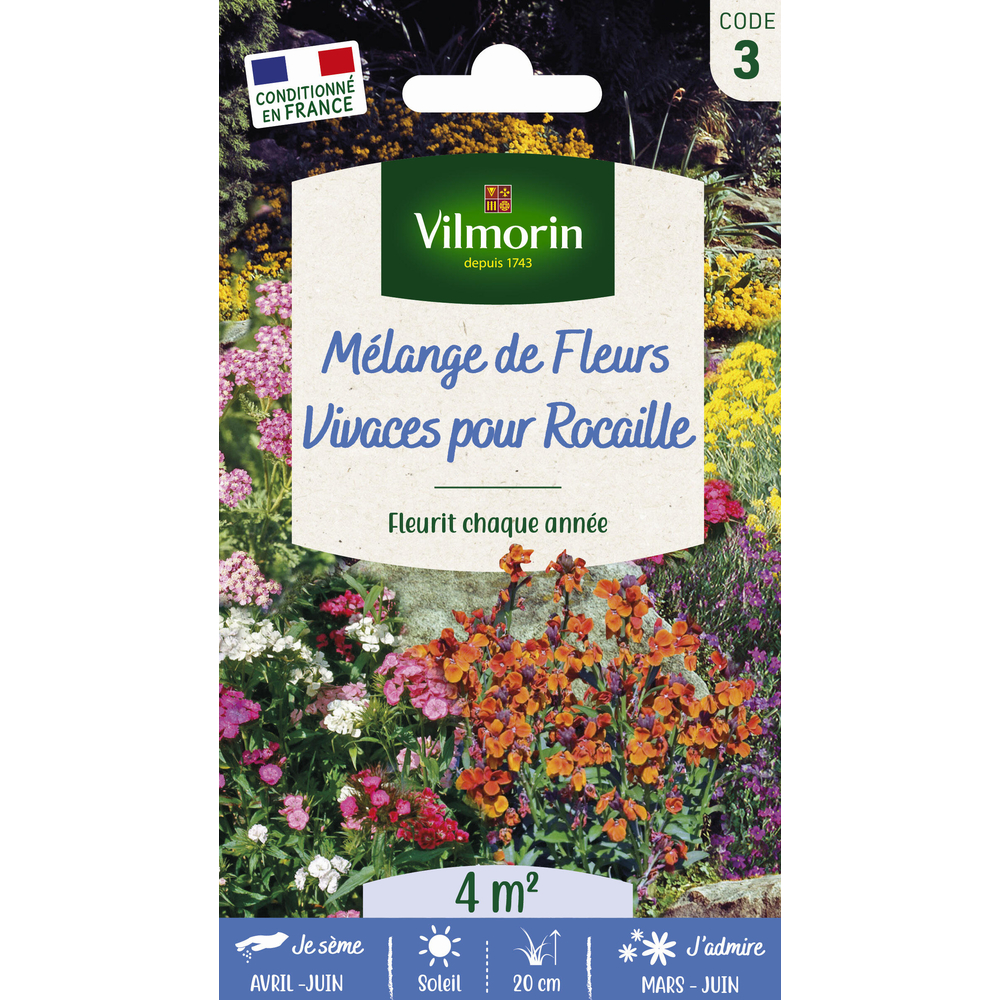 Fleurs vivaces pour rocaille : en grand sachet 5 gr