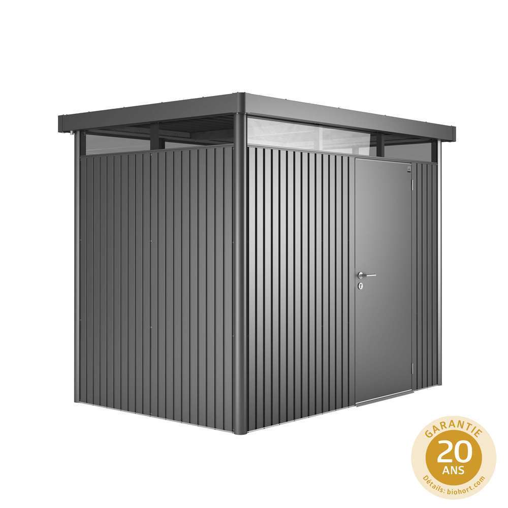 Abri de jardin en métal 1 porte Highline gris - 4,33 m²