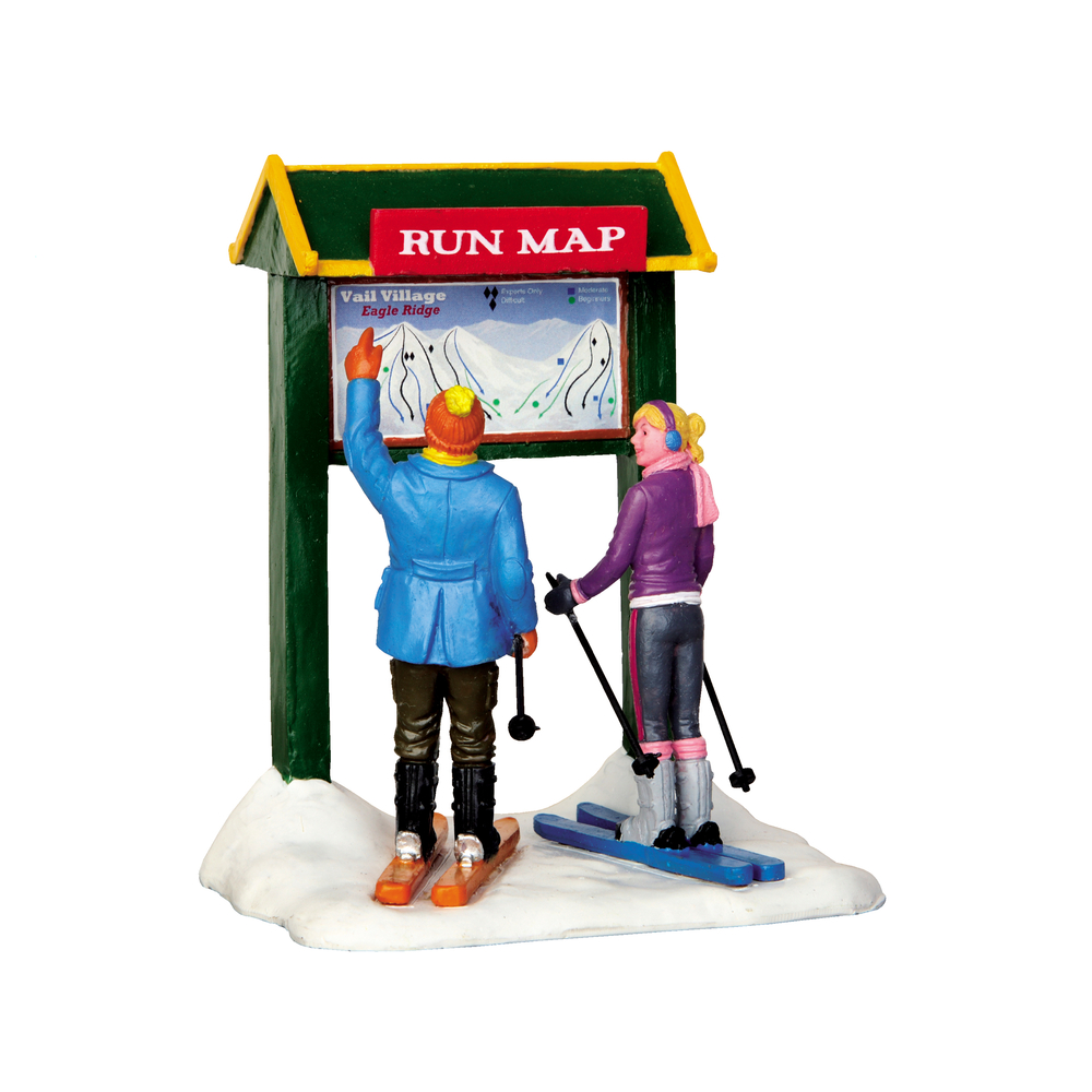 Figurine Skieurs et plan de la Montagne What's next