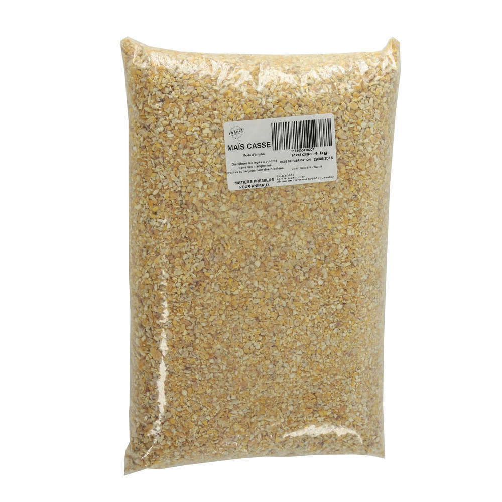 Maïs cassé français pour poules - 4 kg