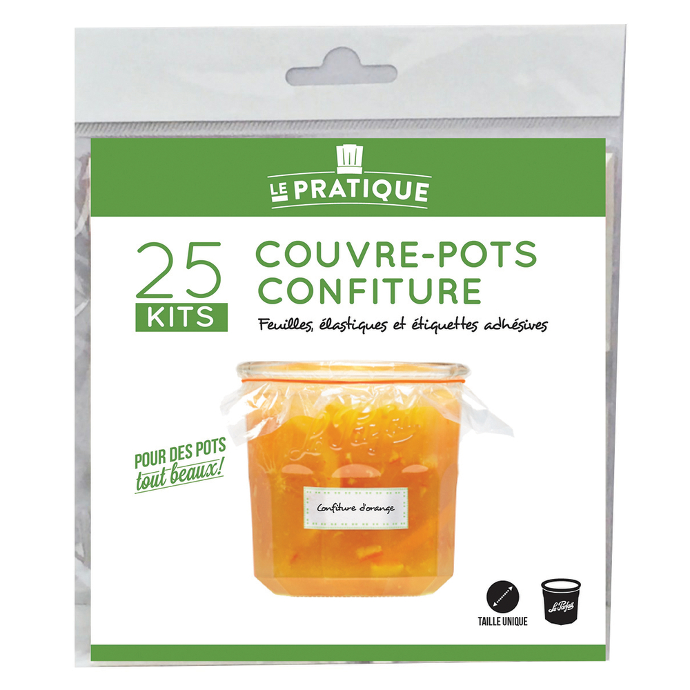 Kit de couvre pot à confiture x25