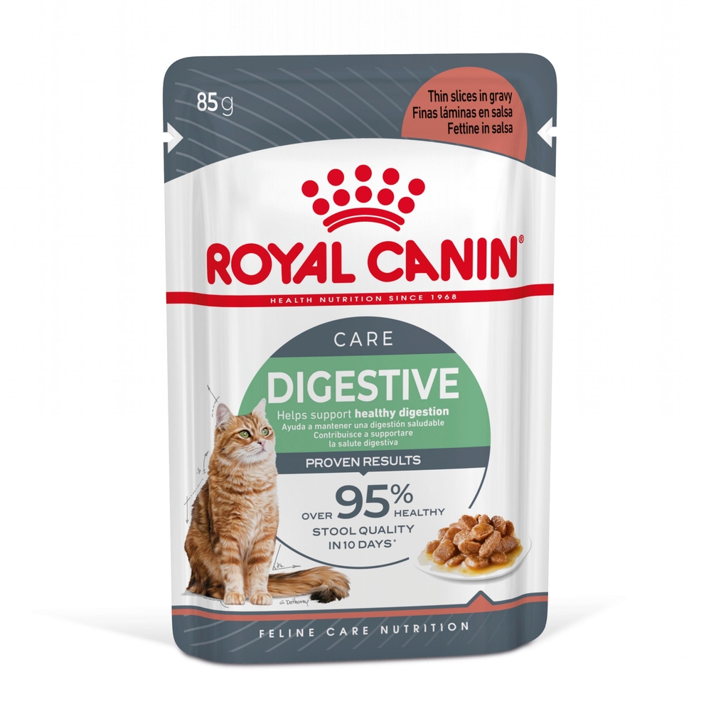 Bouchées en sauce pour chat adule Digestive Care - Sachet 85g