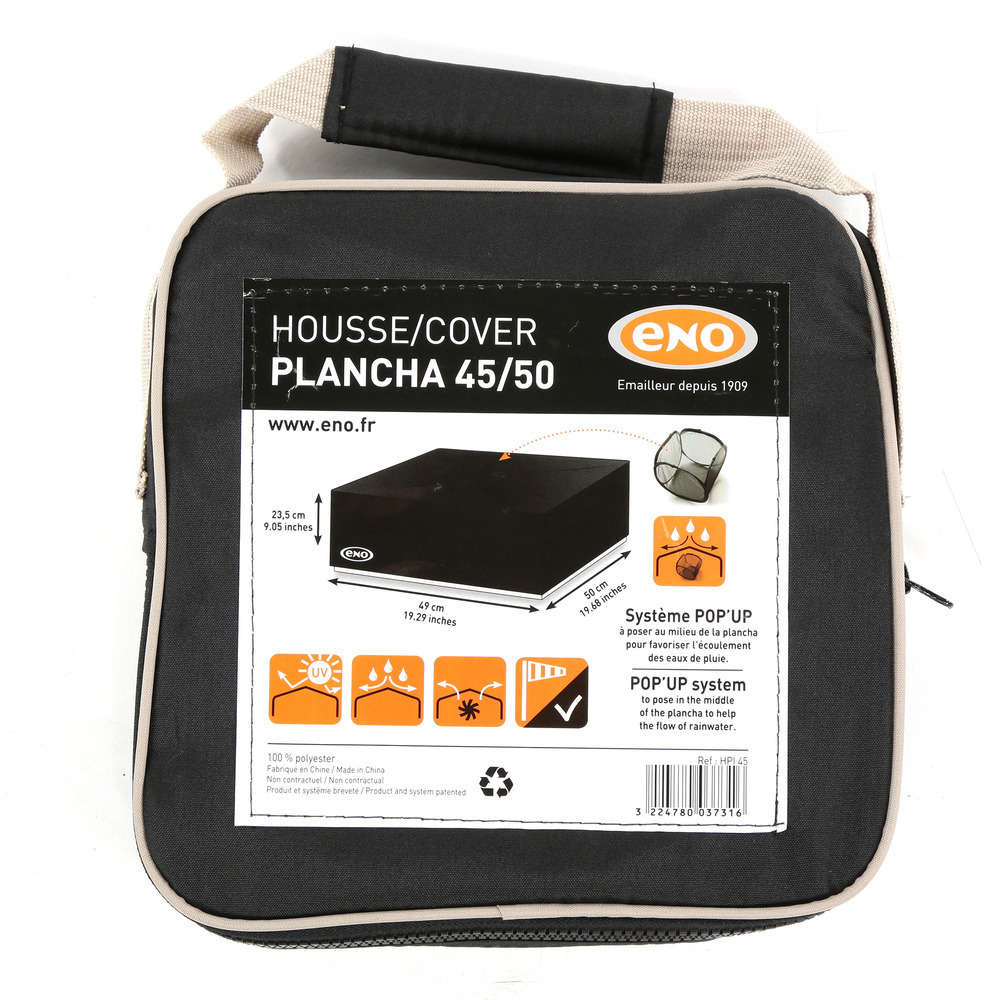 Housse Pop-Up pour plancha Eno 45 en polyester noir - 50x50 cm