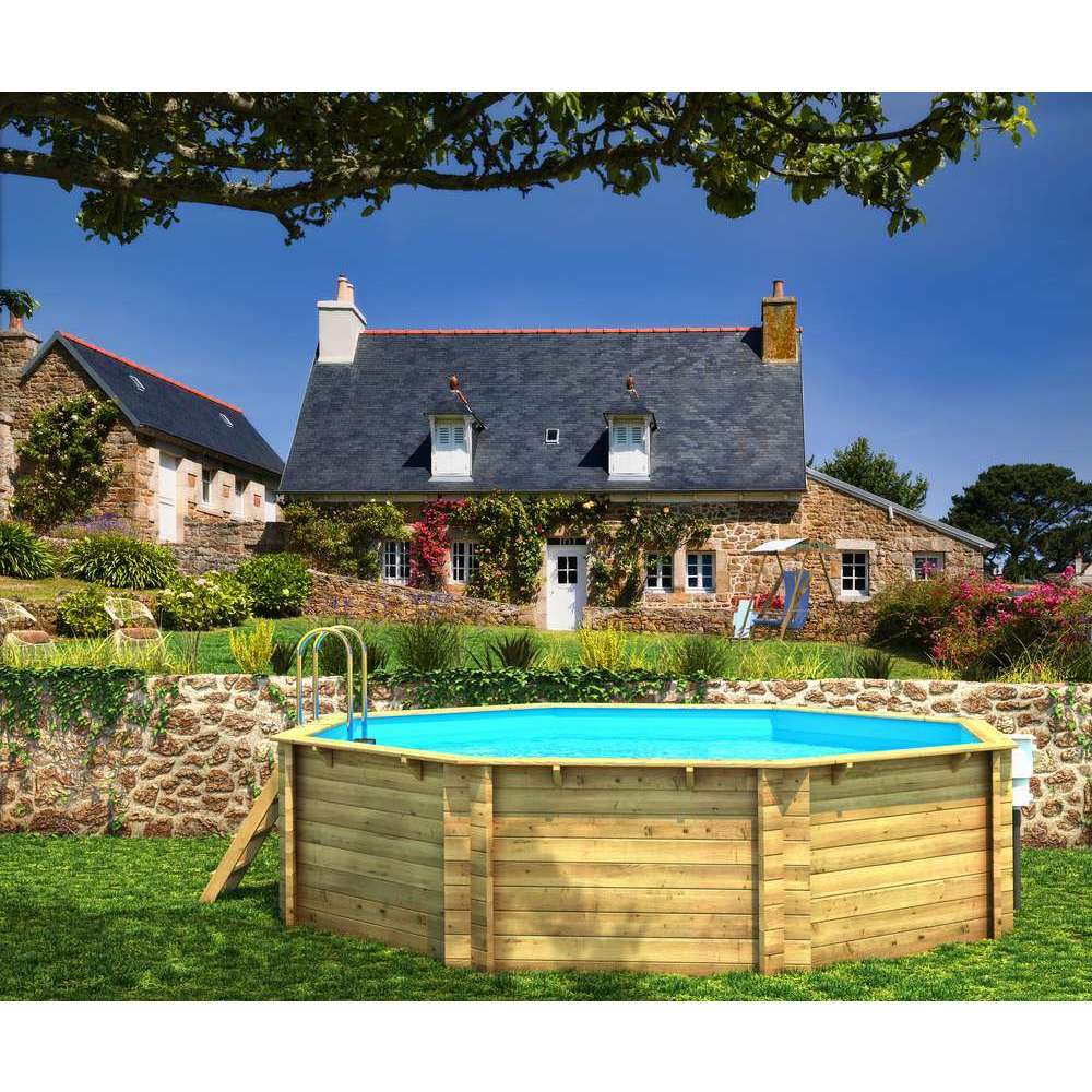 Piscine bois Tropic en pin 414x414cm H120cm