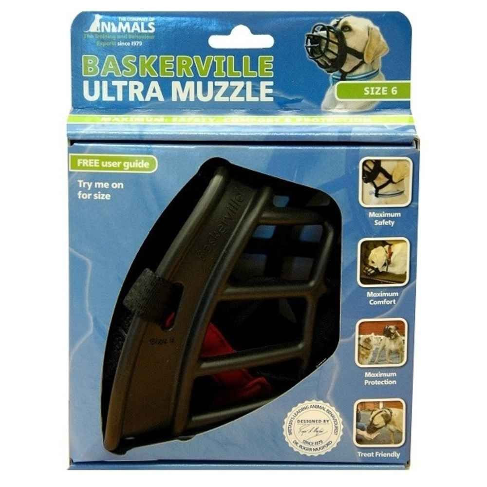 Muselière Baskerville Ultra T6: Noir, Caoutchouc Thermoplastique