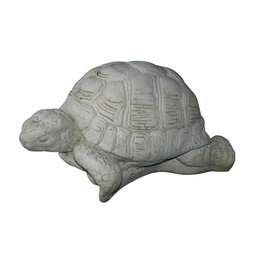 Tortue géante en pierre reconstituée - H. 22 cm