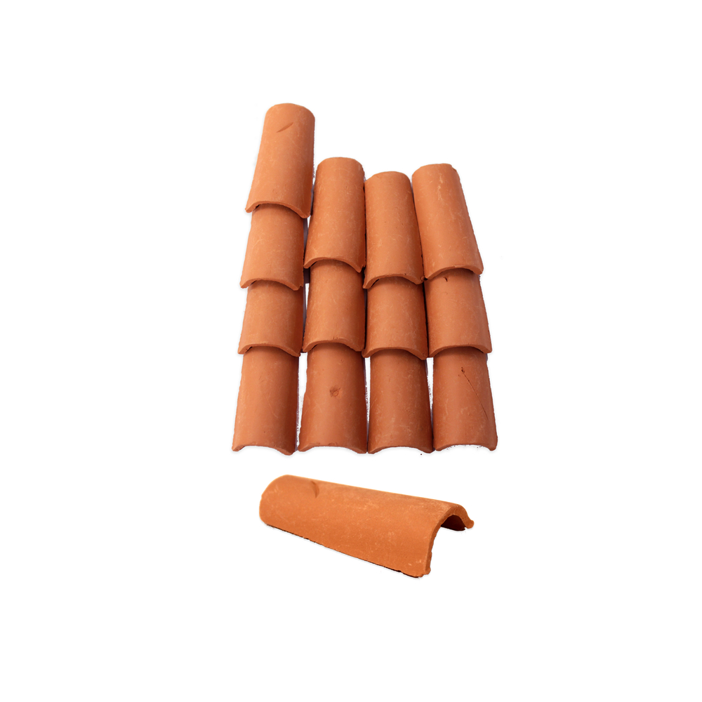 Décoration paysage : Tuiles terre cuite 2 mod. Ass.